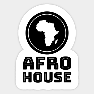 AFRO HOUSE (black) Sticker